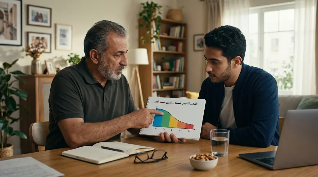المعدل الطبيعي للتستوستيرون عند الرجال حسب العمر
